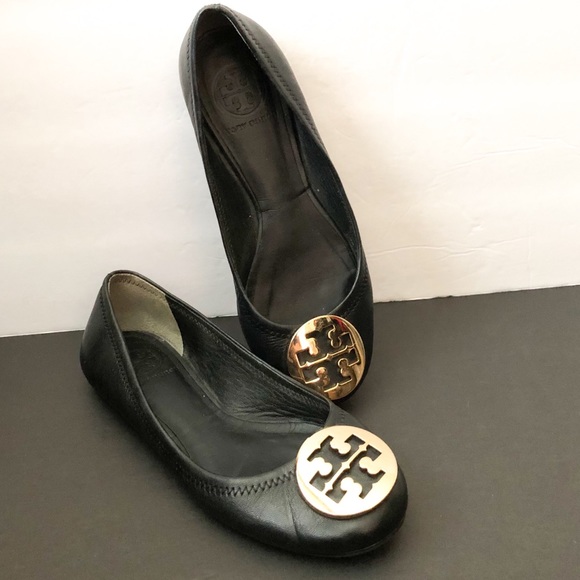 Tory Burch Shoes - Tory Burch flats black leather gold hardware
